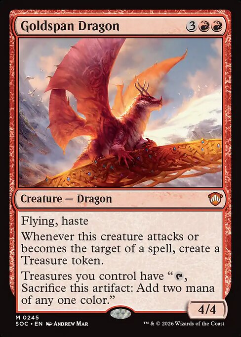 Goldspan Dragon (SOC 245) [Secrets of Strixhaven Commander]