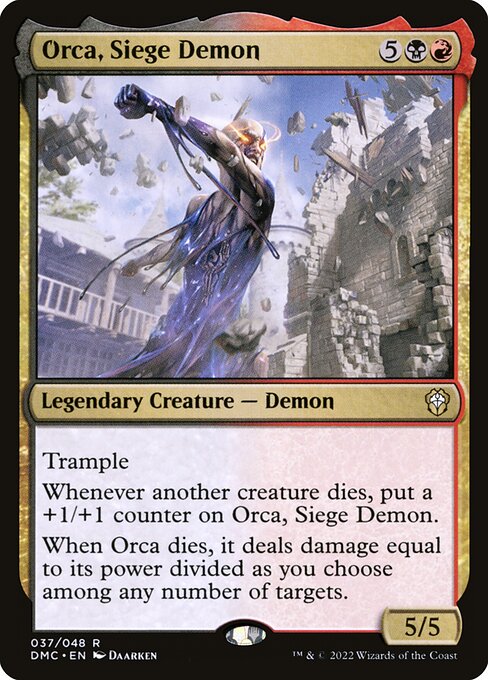 Orca, Siege Demon (DMC 37) [Dominaria United Commander]