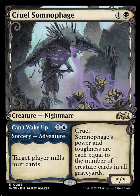 Cruel Somnophage // Can't Wake Up (WOE 286) [Wilds of Eldraine]