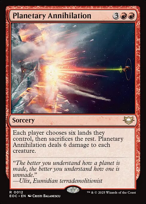 Planetary Annihilation (EOC 12) [Edge of Eternities Commander]