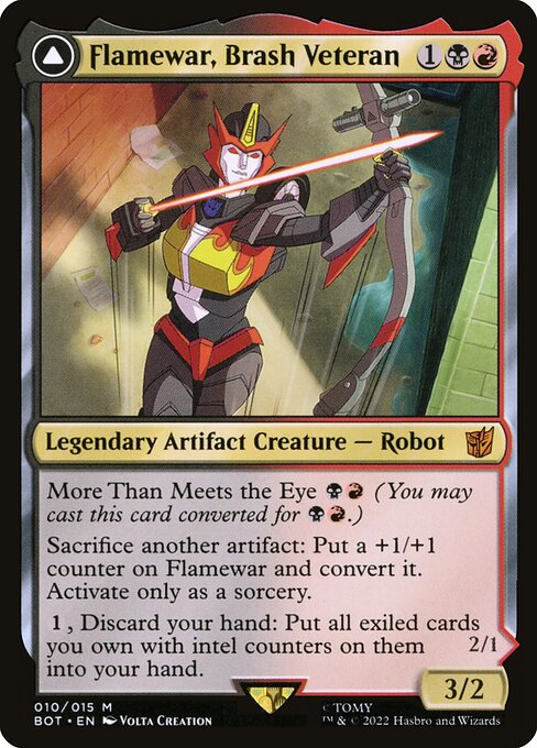 Flamewar, Brash Veteran // Flamewar, Streetwise Operative (BOT 10) [Transformers]