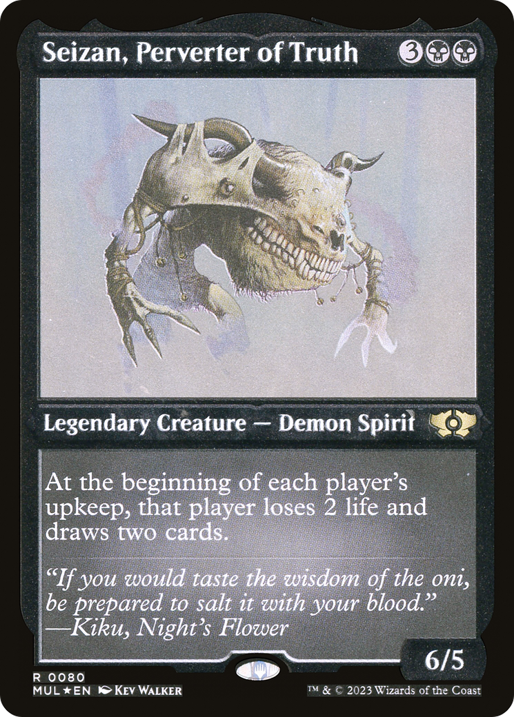 Seizan, Perverter of Truth (Foil Etched) [Multiverse Legends]
