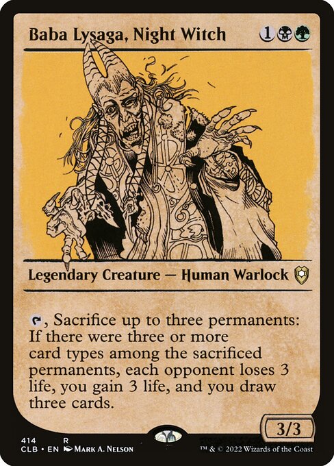Baba Lysaga, Night Witch (CLB 414) [Commander Legends: Battle for Baldur's Gate]