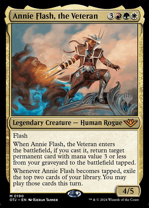 Annie Flash, the Veteran (POTJ 190p) [Outlaws of Thunder Junction Promos]