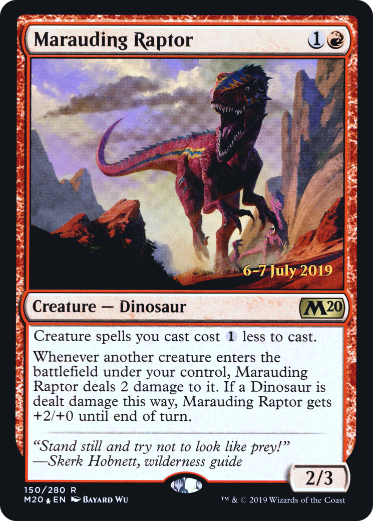 Marauding Raptor [Core Set 2020 Prerelease Promos]