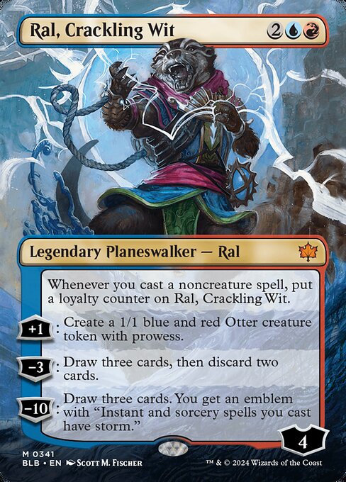 Ral, Crackling Wit (Borderless) (BLB 341) [Bloomburrow]