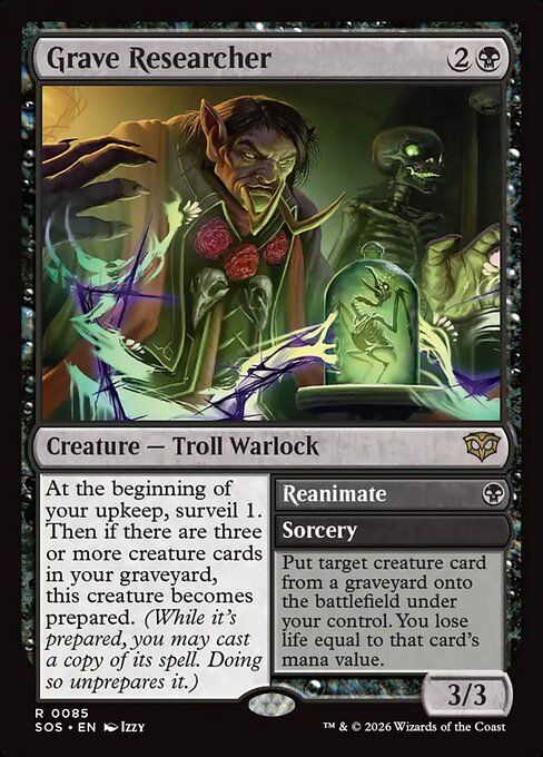 Grave Researcher // Reanimate (SOS 85) [Secrets of Strixhaven]
