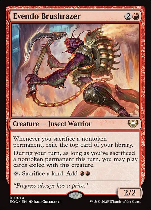 Evendo Brushrazer (EOC 10) [Edge of Eternities Commander]