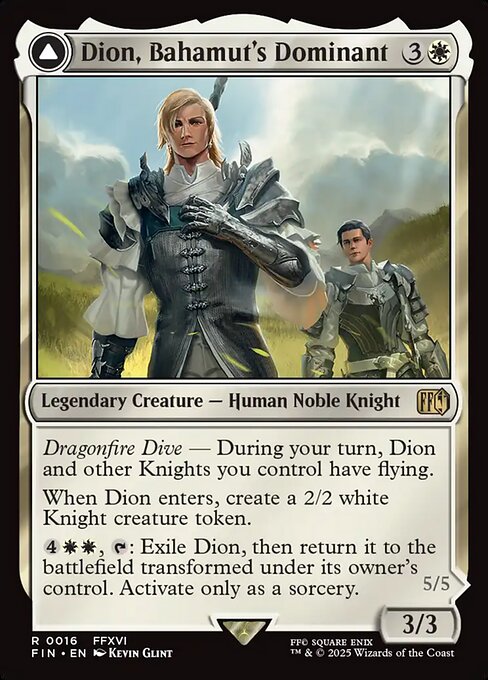 Dion, Bahamut's Dominant // Bahamut, Warden of Light (FIN 16) [Final Fantasy]