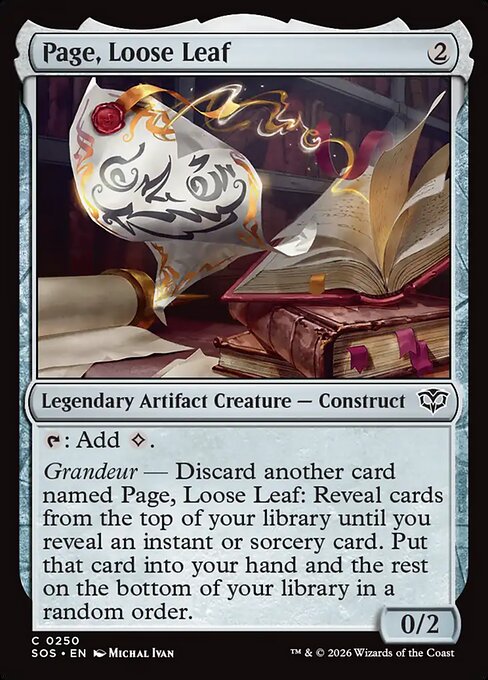 Page, Loose Leaf (SOS 250) [Secrets of Strixhaven]