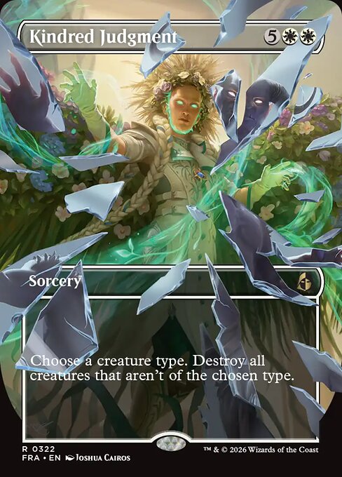 Kindred Judgment (Borderless · Full Art) (FRA 322) [Reality Fracture]