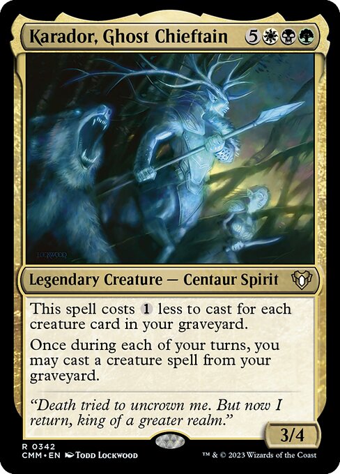 Karador, Ghost Chieftain (CMM 342) [Commander Masters]