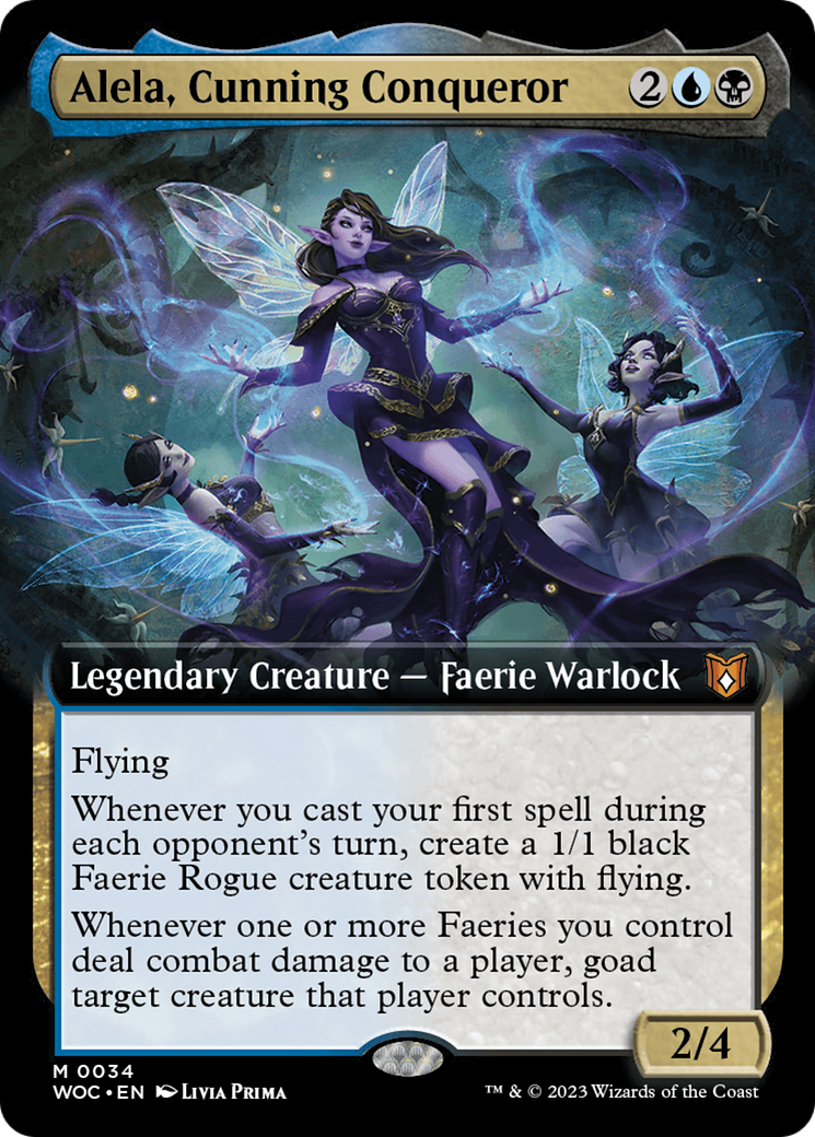 Alela, Cunning Conqueror (Extended Art) [Wilds of Eldraine Commander]