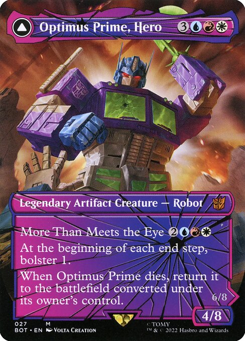 Optimus Prime, Hero // Optimus Prime, Autobot Leader (Borderless · Full Art) (BOT 27) [Transformers]