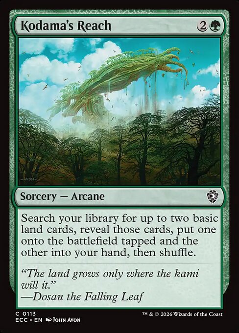 Kodama's Reach (ECC 113) [Lorwyn Eclipsed Commander]