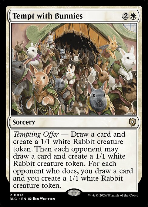 Tempt with Bunnies (BLC 13) [Bloomburrow Commander]