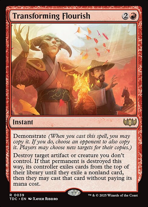 Transforming Flourish (TDC 39) [Tarkir: Dragonstorm Commander]
