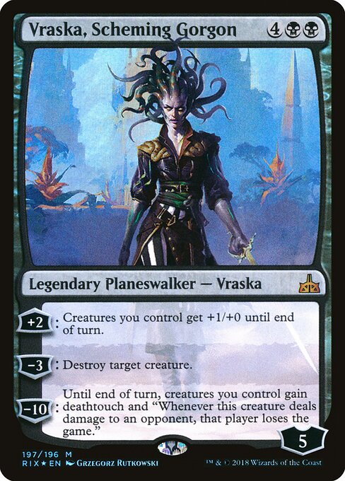 Vraska, Scheming Gorgon (RIX 197) [Rivals of Ixalan]