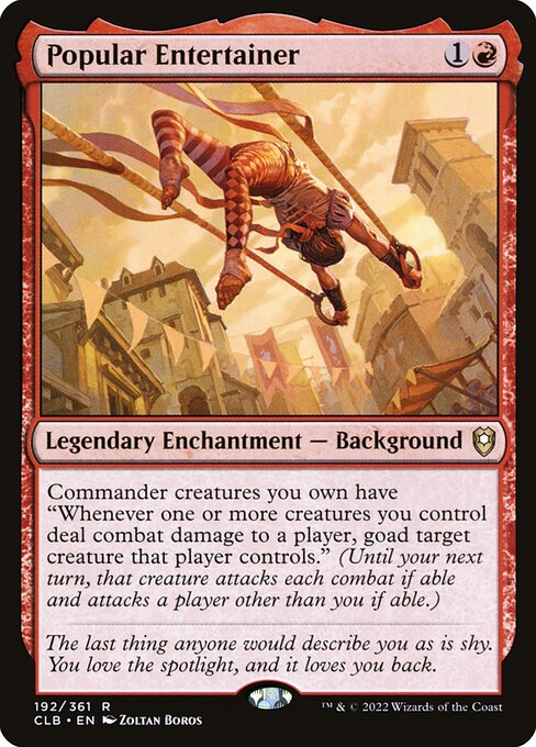 Popular Entertainer (CLB 192) [Commander Legends: Battle for Baldur's Gate]