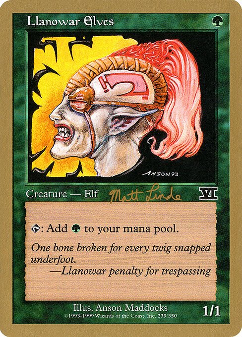 Llanowar Elves (WC99 ml239) [World Championship Decks 1999]