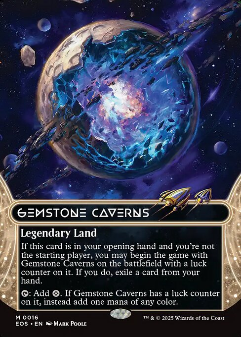 Gemstone Caverns (Borderless · Full Art) (EOS 16) [Edge of Eternities: Stellar Sights]