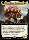 Tetzin, Gnome Champion // The Golden-Gear Colossus (Extended Art) [The Lost Caverns of Ixalan Commander]