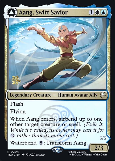 Aang, Swift Savior // Aang and La, Ocean's Fury (PTLA 204s) [Avatar: The Last Airbender Promos]