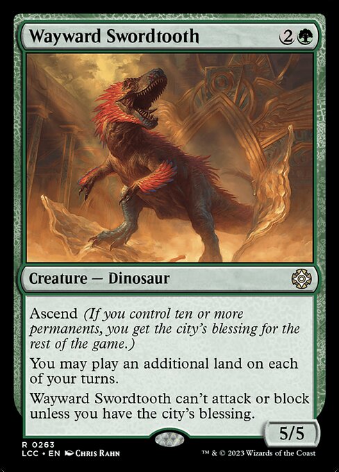 Wayward Swordtooth (LCC 263) [The Lost Caverns of Ixalan Commander]