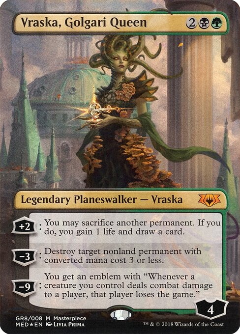 Vraska, Golgari Queen (MED GR8) [Mythic Edition]