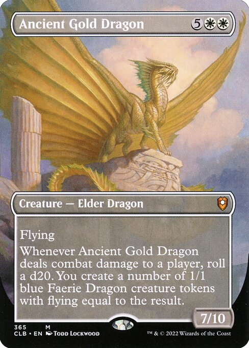 Ancient Gold Dragon (Borderless) (CLB 365) [Commander Legends: Battle for Baldur's Gate]