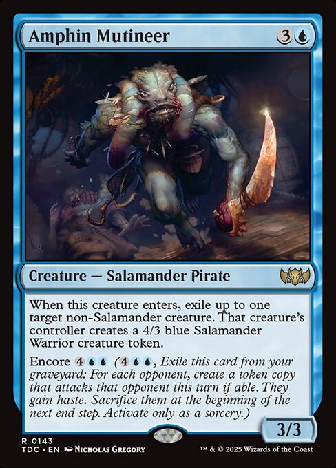 Amphin Mutineer (TDC 143) [Tarkir: Dragonstorm Commander]