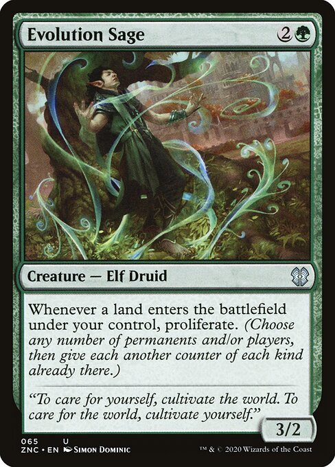 Evolution Sage (ZNC 65) [Zendikar Rising Commander]