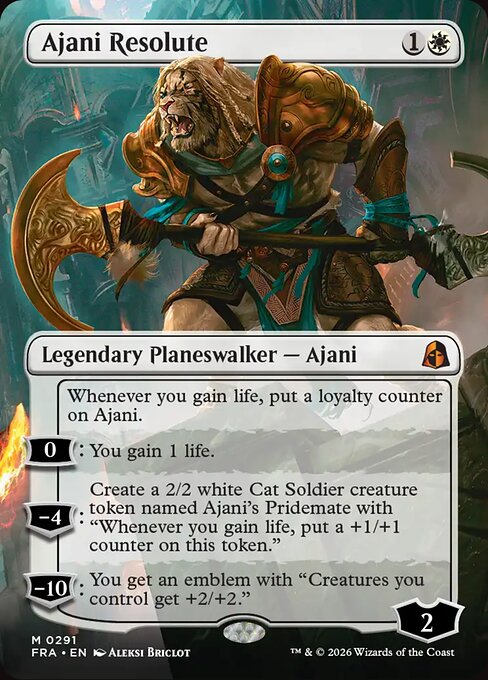 Ajani Resolute (Borderless) (FRA 291) [Reality Fracture]