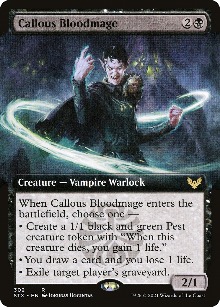 Callous Bloodmage (Extended Art) [Strixhaven: School of Mages]