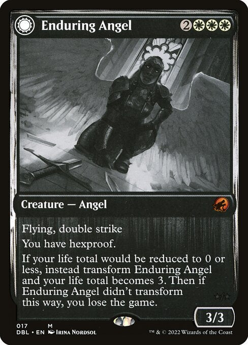 Enduring Angel // Angelic Enforcer (DBL 17) [Innistrad: Double Feature]