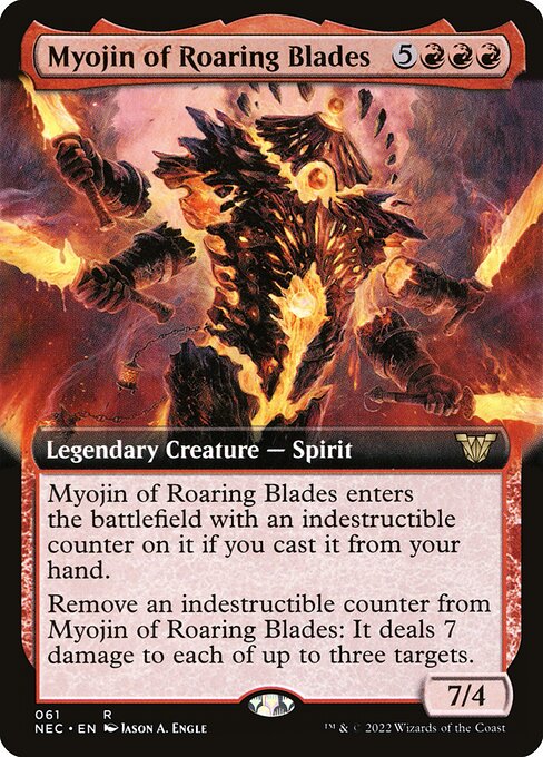 Myojin of Roaring Blades (NEC 61) [Neon Dynasty Commander]