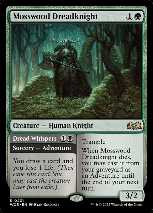 Mosswood Dreadknight // Dread Whispers (WOE 231) [Wilds of Eldraine]