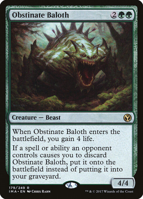 Obstinate Baloth (IMA 179) [Iconic Masters]