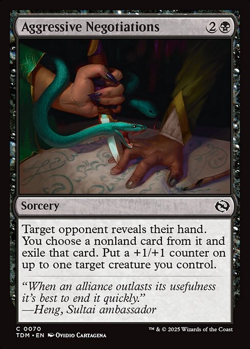 Aggressive Negotiations (TDM 70) [Tarkir: Dragonstorm]