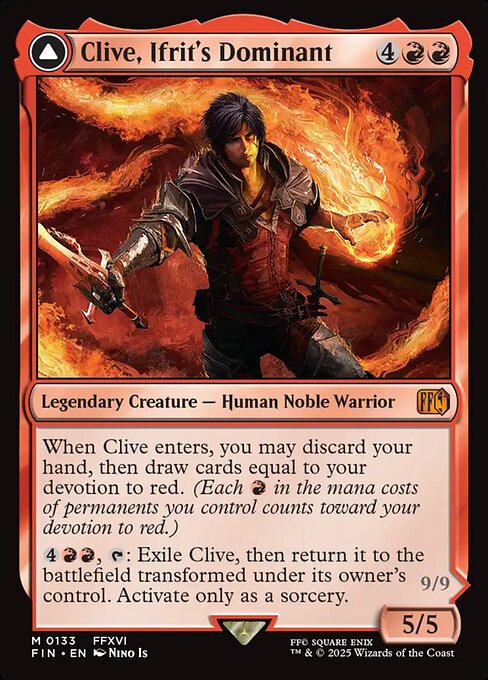 Clive, Ifrit's Dominant // Ifrit, Warden of Inferno (FIN 133) [Final Fantasy]