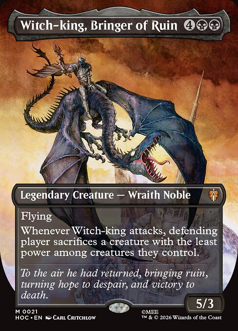 Witch-king, Bringer of Ruin (Borderless) (HOC 21) [The Hobbit Eternal]