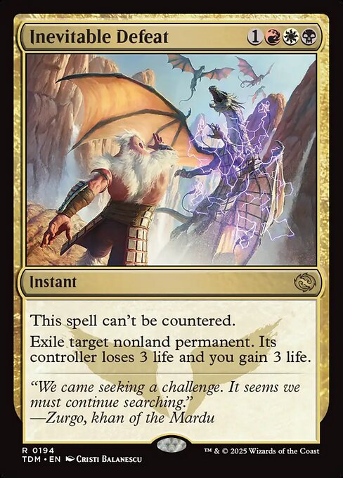 Inevitable Defeat (TDM 194) [Tarkir: Dragonstorm]