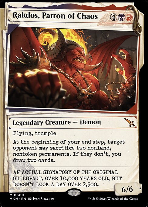 Rakdos, Patron of Chaos (Showcase) (MKM 369) [Murders at Karlov Manor]