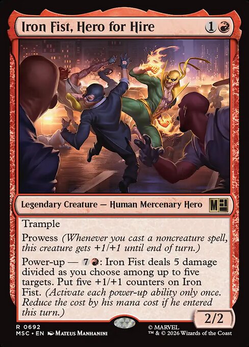 Iron Fist, Hero for Hire (MSC 692) [Marvel Super Heroes Commander]