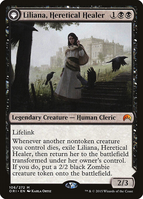 Liliana, Heretical Healer // Liliana, Defiant Necromancer (ORI 106) [Magic Origins]