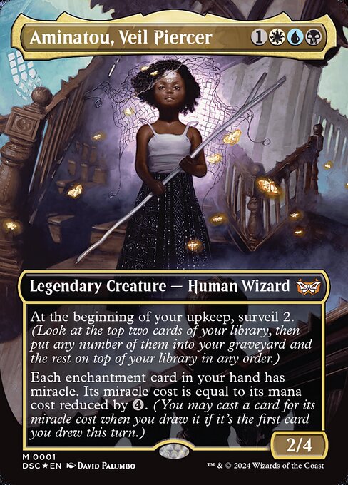 Aminatou, Veil Piercer (DSC 1) [Duskmourn: House of Horror Commander]