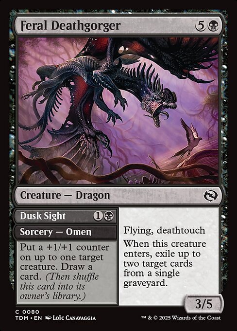 Feral Deathgorger // Dusk Sight (TDM 80) [Tarkir: Dragonstorm]