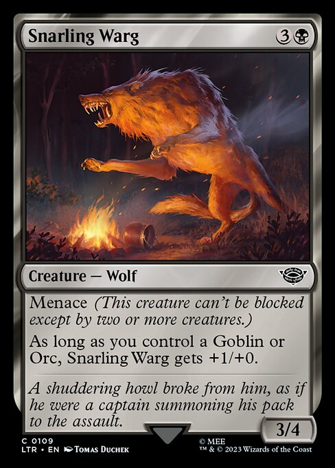 Snarling Warg (LTR 109) [The Lord of the Rings: Tales of Middle-earth]