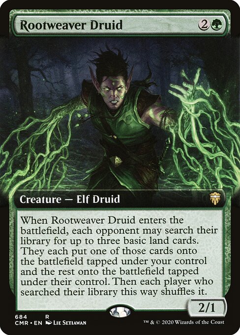 Rootweaver Druid (Extended Art) (CMR 684) [Commander Legends]
