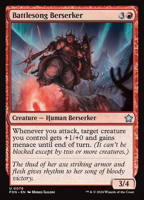 Battlesong Berserker (FDN 78) [Foundations]